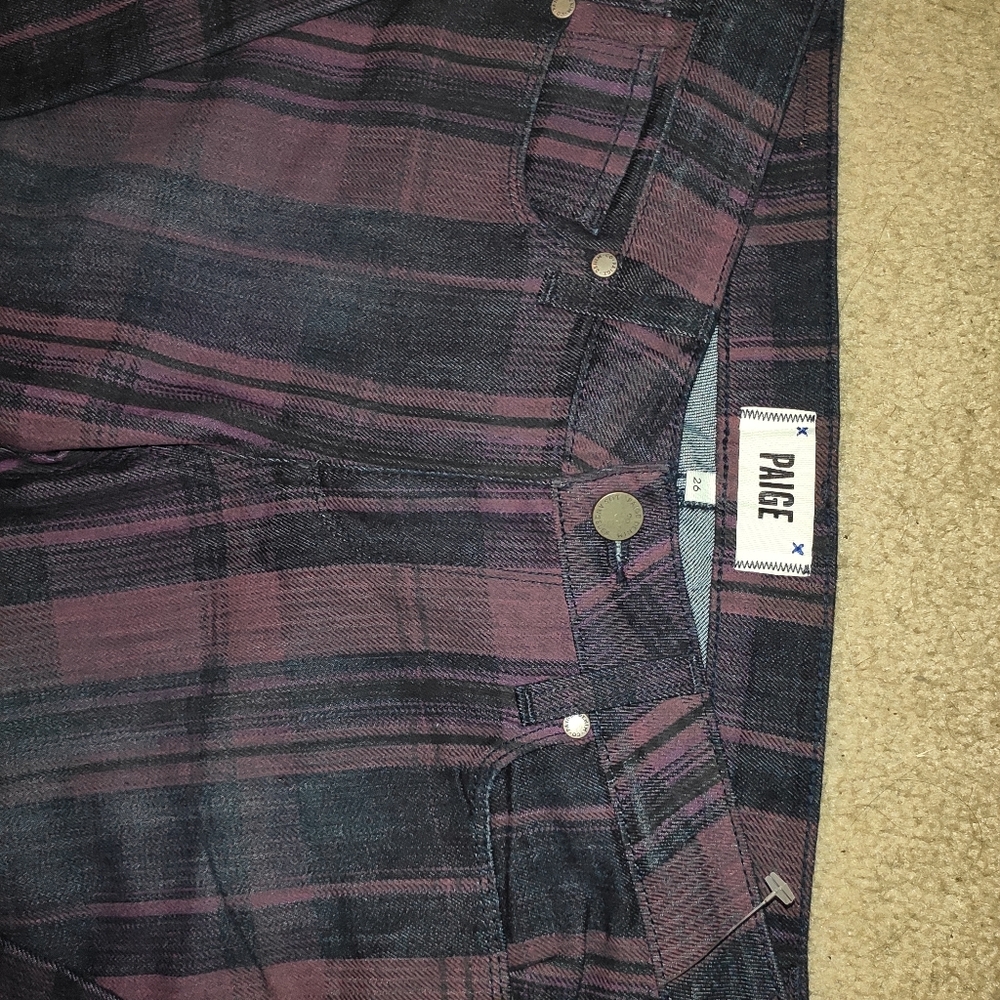 New Paige plaid skinny ankle jeans - Picture 11 of 13
